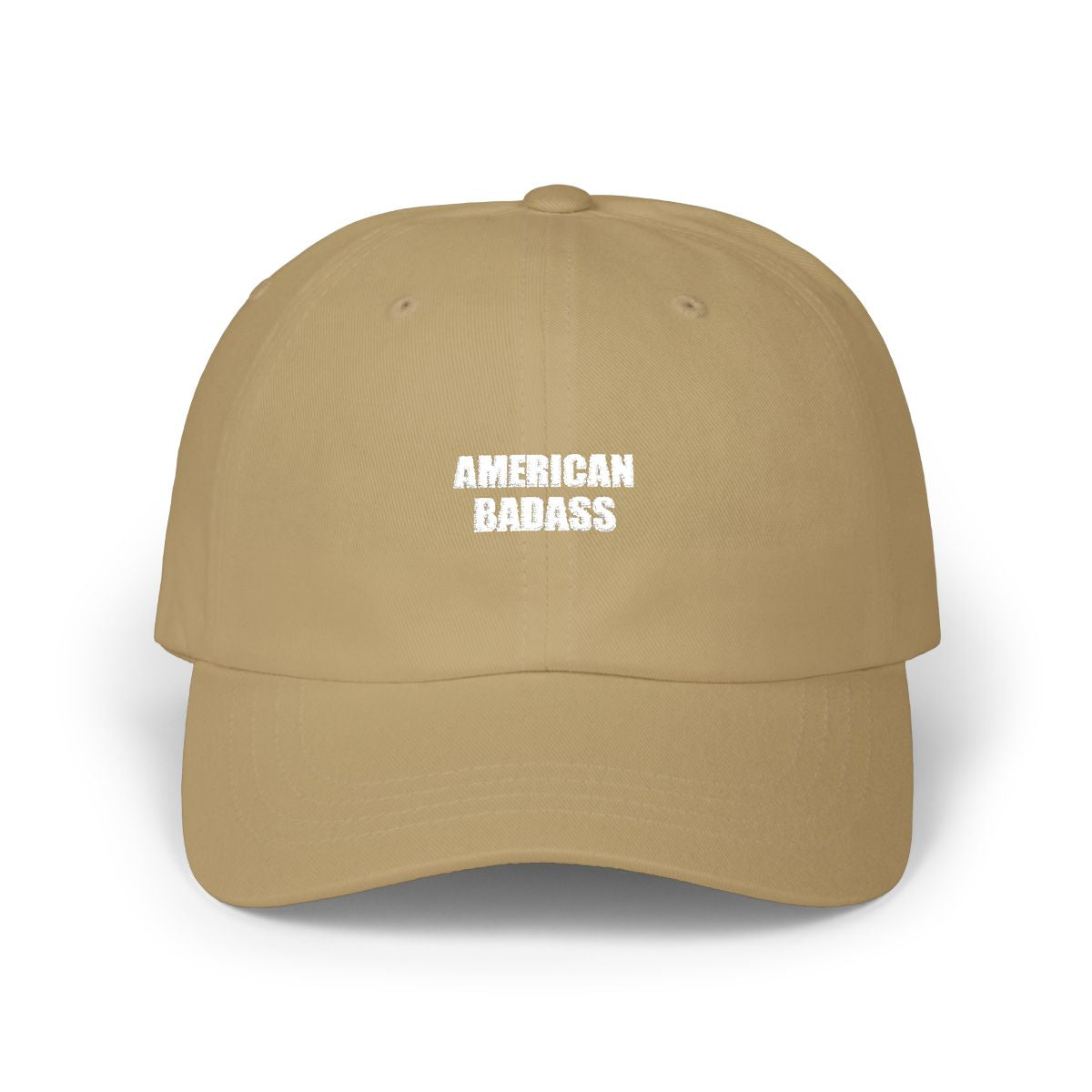 AMERICAN BADASS — Premium Gildan 5000 t-shirt, 100% cotton, bold screen-print design