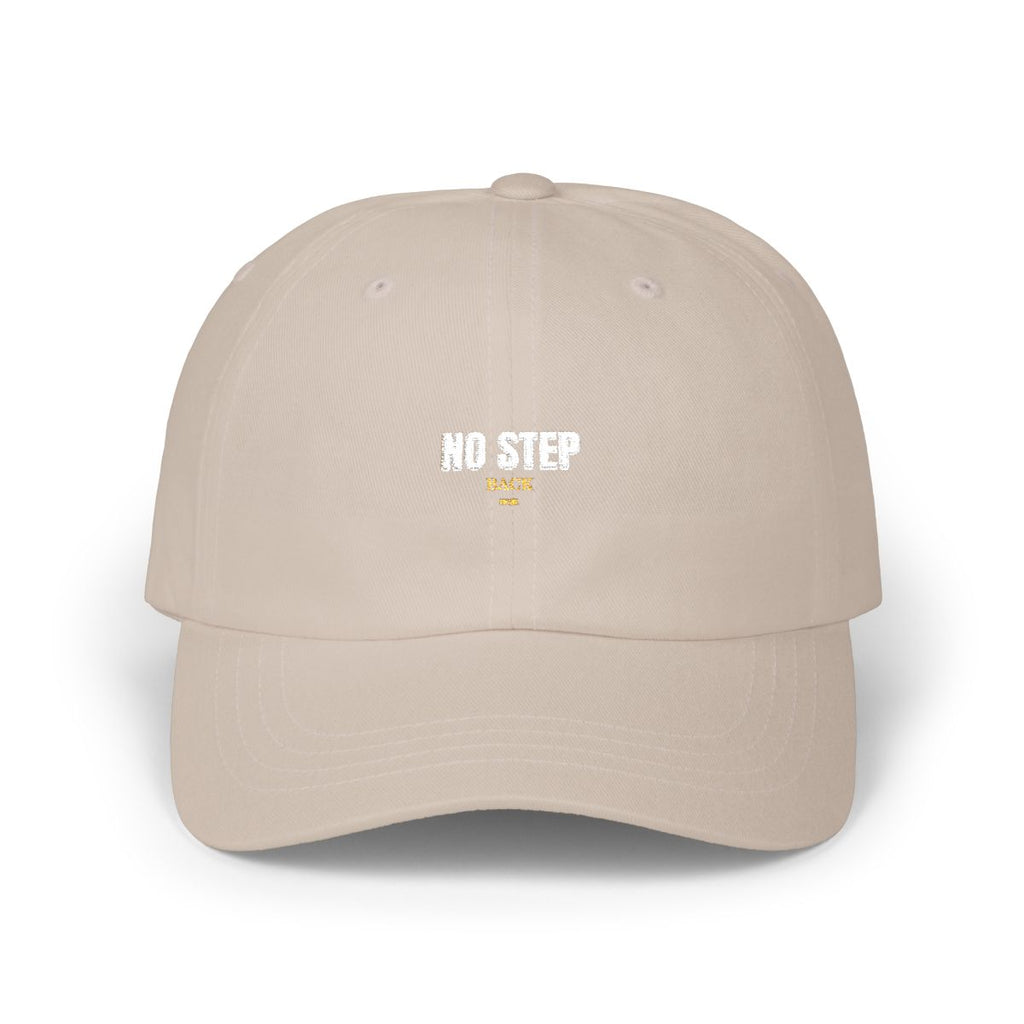 NO STEP BACK — Premium Gildan 5000 t-shirt, 100% cotton, bold screen-print design