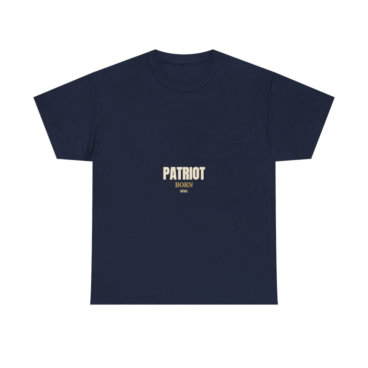 PATRIOT — Premium Gildan 5000 t-shirt, 100% cotton, bold screen-print design