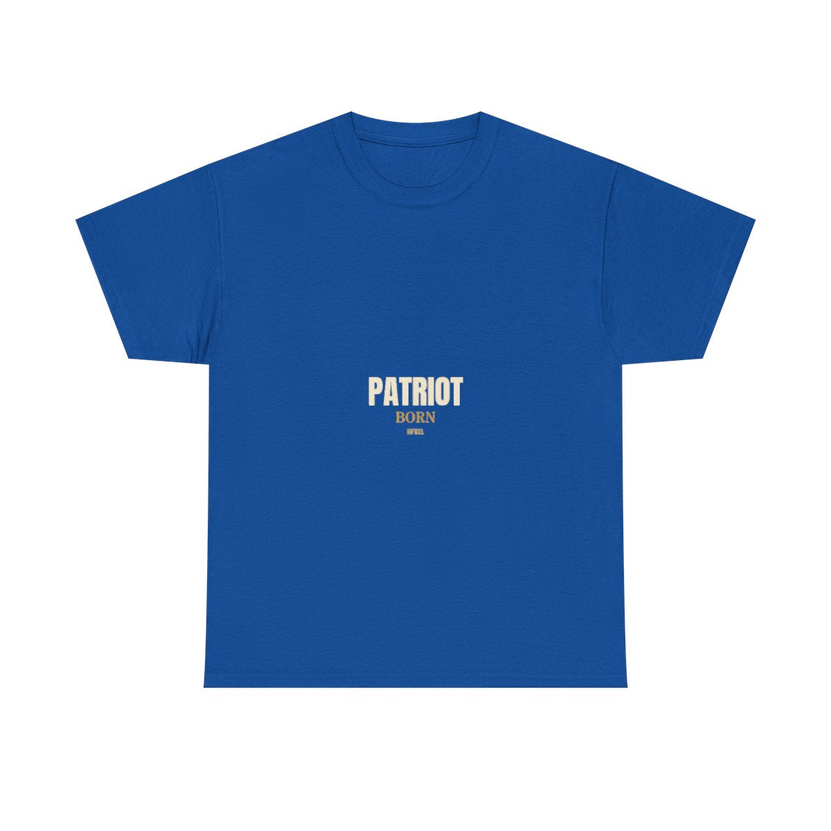 PATRIOT — Premium Gildan 5000 t-shirt, 100% cotton, bold screen-print design